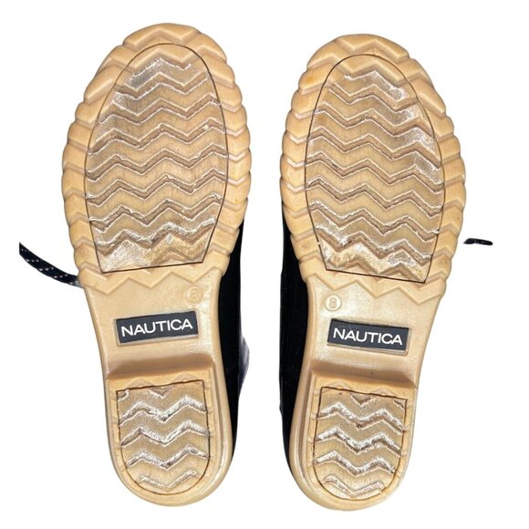 Nautica Meloday Duck Boots Size 8 Navy Blue & Red Stripes - Picture 7 of 7